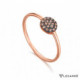 Anillo roseta oro rosa diamantes brown. LeCarré