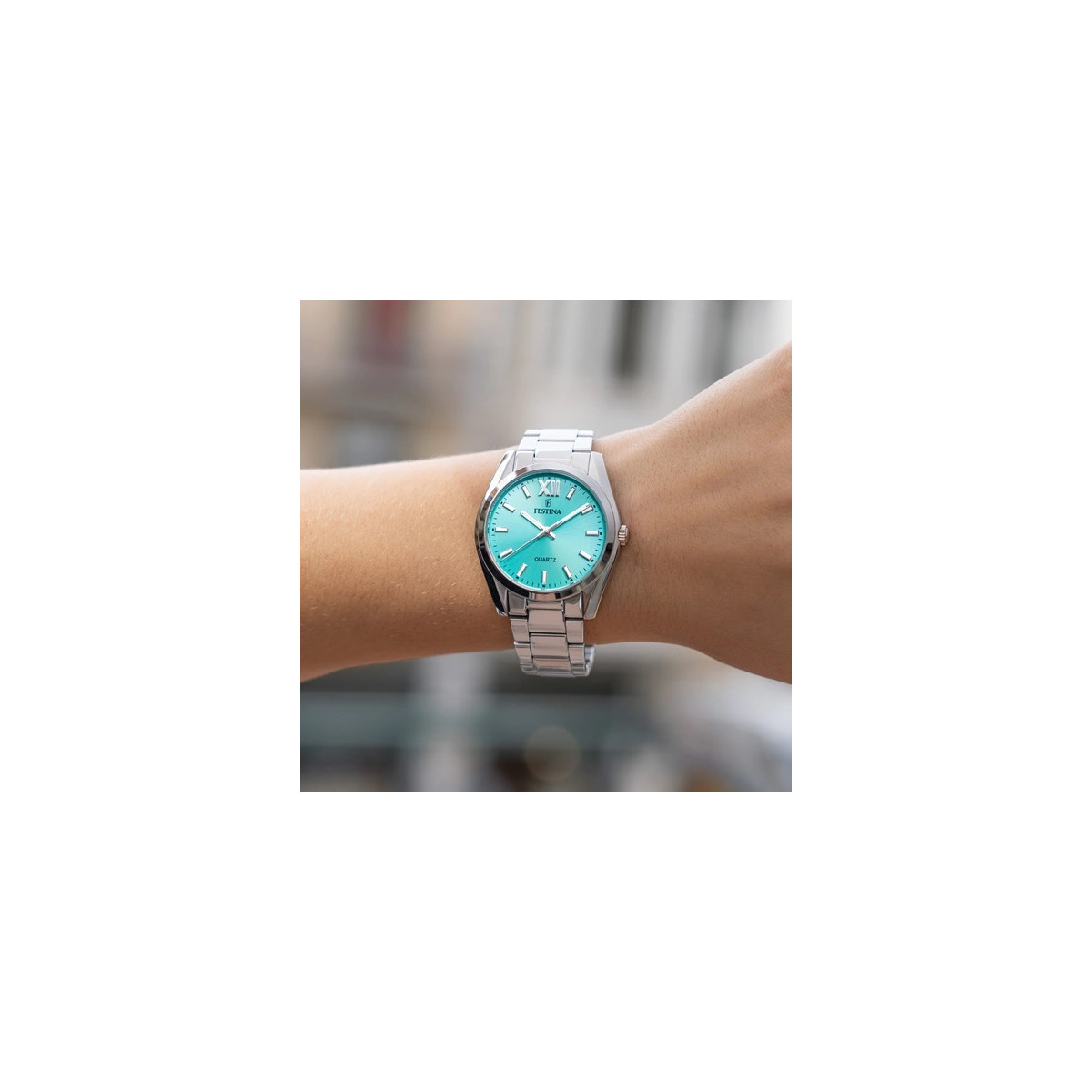 RELOJ FESTINA F20622/D COLECCIÓN ALEGRÍA, ESFERA AZUL, CORREA DE ACERO