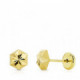 Pendientes oro amarillo mini clavo estrella tallado 5mm