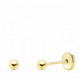 Pendientes oro mini bola lisa 3mm