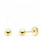 Pendientes oro mini bola lisa 4mm