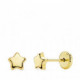 Pendientes oro mini estrella lisa 4,5mm
