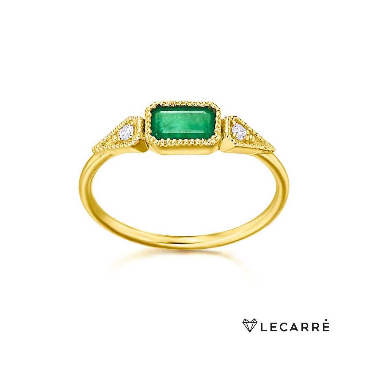 Anillo oro con esmeralda octógono. LeCarré