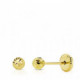 Pendientes oro mini bola tallada 3mm