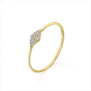 Anillo rombo oro amarillo diamantes. LeCarré