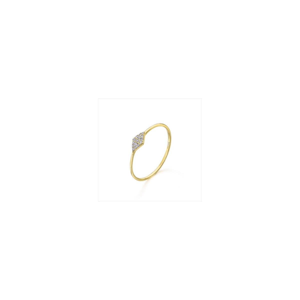 Anillo rombo oro amarillo diamantes. LeCarré