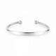Pulsera de plata rígida abierta de 3 mm. Promojoya