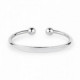 Pulsera de plata rígida abierta de 3,5 mm. Promojoya
