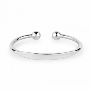 Pulsera de plata rígida abierta de 3,5 mm. Promojoya