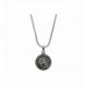 Colgante de acero con un calavera tallada. Liska