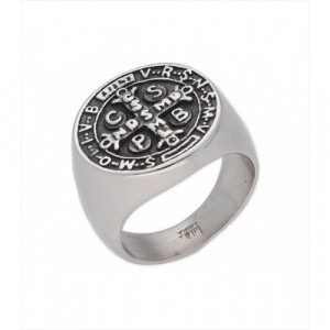Sello de acero. Cruz y letras talladas. Talla 25. Liska