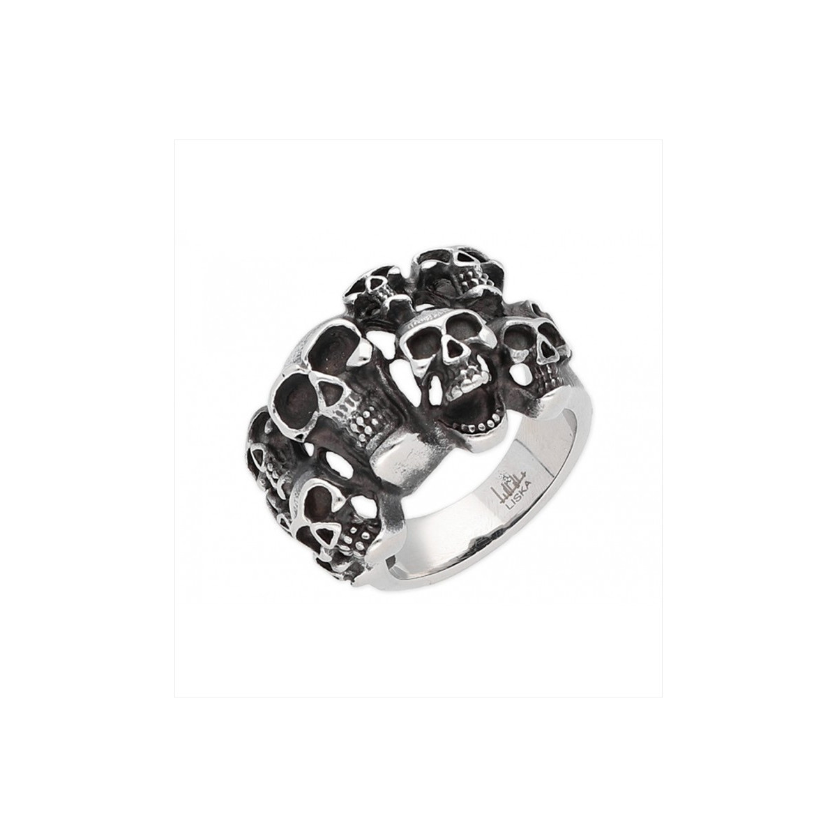 Sello de acero de calaveras. Talla: 20. Liska
