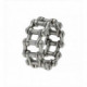 Anillo de acero con forma de cadena. Talla: 24. Liska