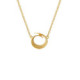 Collar de Plata de ley recubierto de oro con forma ovalada.