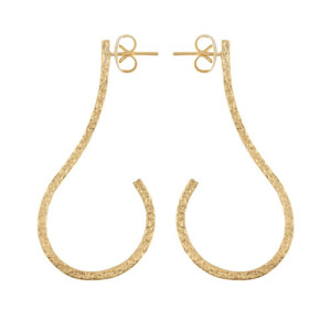 Pendientes de Plata de ley recubiertos de oro con textura.